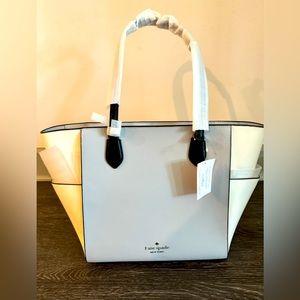 Brand new Kate Spade Grey & White Purse